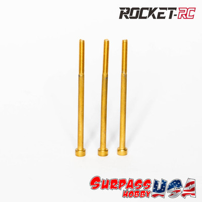 Rocket-RC 1/10 Alloy Stator Screws w/ Titanium Nitride Coating 3pcs 11011-0001-08