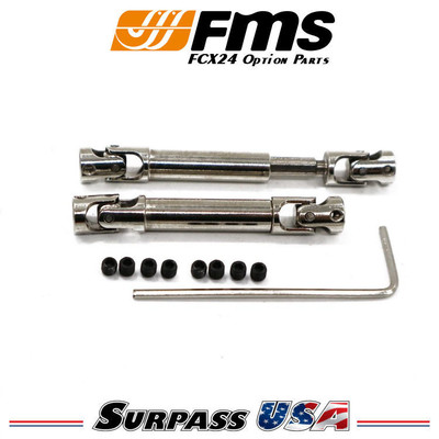 FMS FCX24 1/24 Stainless Steel Universal Drive Shaft Set 2pcs C3025S