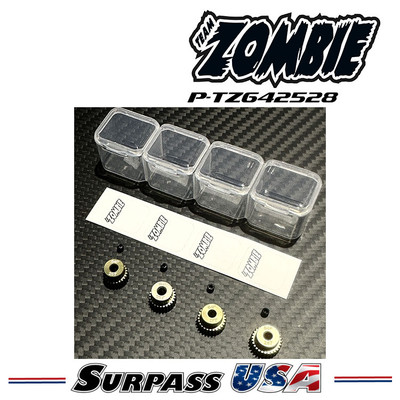 Team Zombie  Hard-Anodized Aluminum Pinion Gear 64P 25-28T (4pcs) P-TZ642528