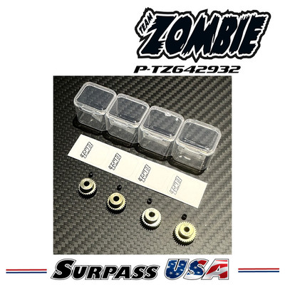 Team Zombie  Hard-Anodized Aluminum Pinion Gear 64P 29-32T (4pcs) P-TZ642932
