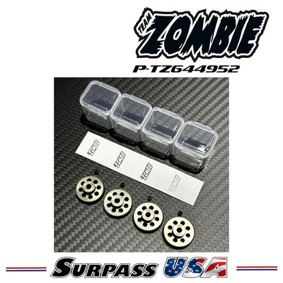 Team Zombie  Hard-Anodized Aluminum Pinion Gear 64P 49-52T (4pcs) P-TZ644952
