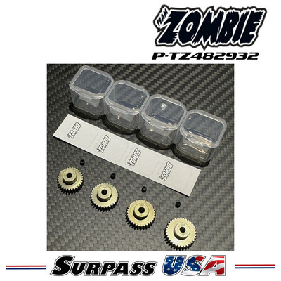 Team Zombie Hard-Anodized Aluminum 7075 Pinion Gear 48P 29-32T (4pcs) P-TZ482932