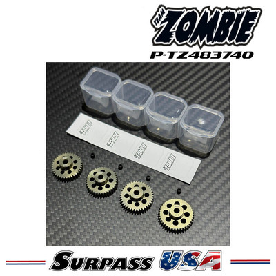 Team Zombie Hard-Anodized Aluminum 7075 Pinion Gear 48P 37-40T (4pcs) P-TZ483740