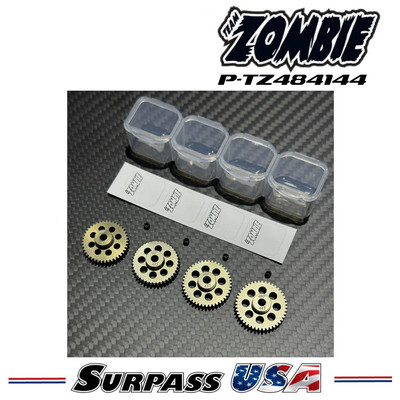 Team Zombie Hard-Anodized Aluminum 7075 Pinion Gear 48P 41-44T (4pcs) P-TZ484144