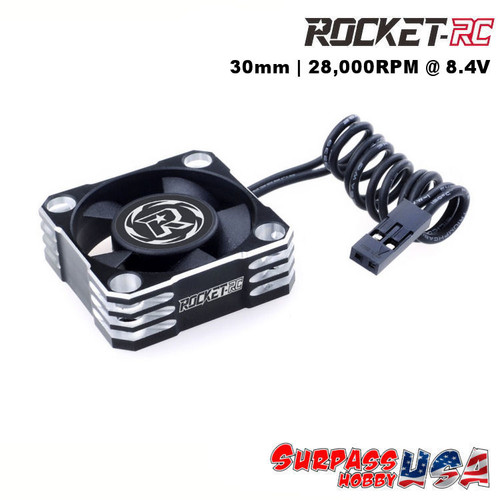 HobbywingESCパープル冷却ファンROCKETRCTHUNDER13.5 Surpass Hobby USA | Rocket Silver 35mm Aluminum Cooling Fan 21,000