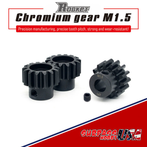 Surpass Hobby USA | Rocket 16T MOD 1.5 Pinion Gear 8mm Bore for 1