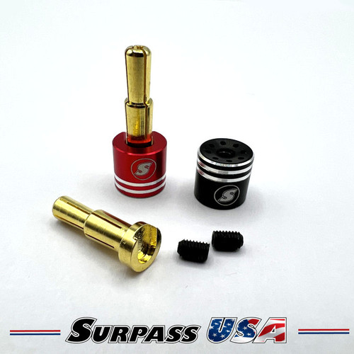 Surpass USA Heatsink Bullet Plugs 4/5mm Stepped 1pr SH-01902