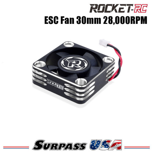 Surpass USA | Rocket-RC Gold ESC 30mm Aluminum Cooling Fan 28,000
