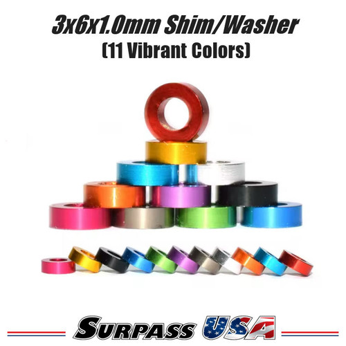 Hardware & Bearings - 3mm Shims - Surpass Hobby USA | ARCANE