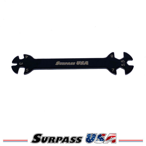 Surpass USA Multi Turnbuckle Box Wrench (3, 4, 5, 5.5, 7 & 8mm)  SH-RNA-5534