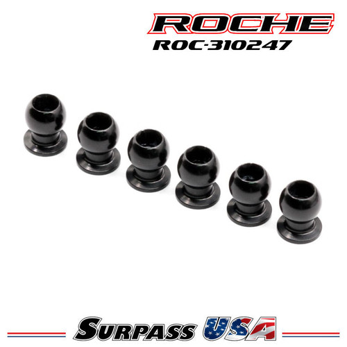 Roche - P12V, P12V2, P10W3 Aluminium 4.8x6mm Ball Stud, Reinforced, 6 pcs (310247)