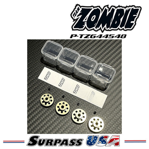 Team Zombie  Hard-Anodized Aluminum Pinion Gear 64P 45-48T (4pcs) P-TZ644548