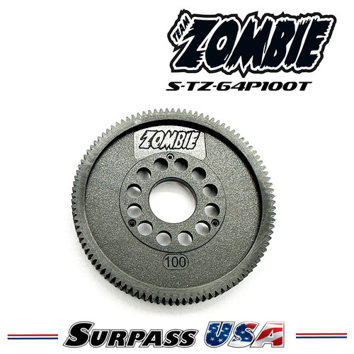 Team Zombie Even Sizes Thin Low Friction Spur Gear 64P 80-112T