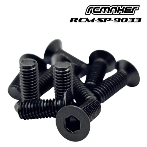 RC MAKER SP2 110 DEG M3 x 8mm Flat Head Screws (10) RCM-SP-9033