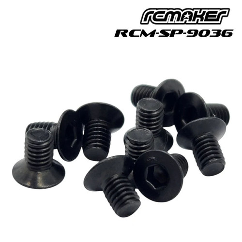 RC MAKER SP2 110 DEG M3 x 6mm Flat Head Screws (10) RCM-SP-9036
