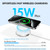 15W Magnetic Wireless Charger: Fast Charging Pad (White)
