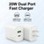 20W Dual-Port Fast Charging Block (USB-C & USB-A) – White AV-CH-USB20