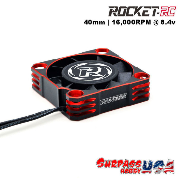 Rocket-RC Red 40mm V2 Aluminum Cooling Fan 16,000RPM SP-420003-06