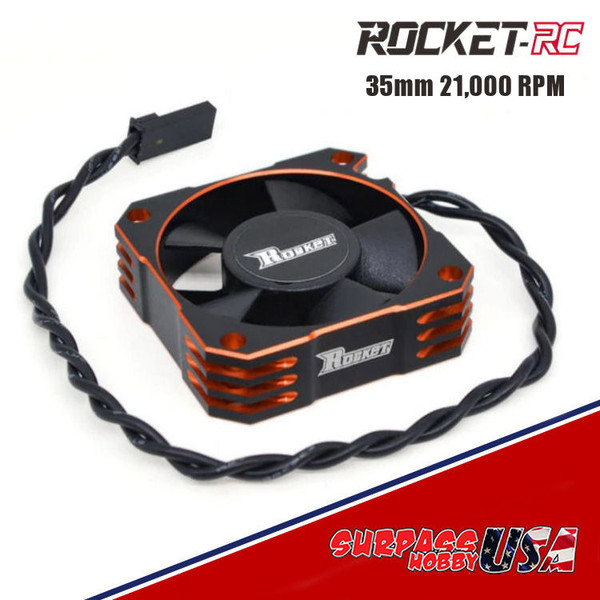 Rocket Orange 35mm Aluminum Cooling Fan 21,000RPM SP-420002-02