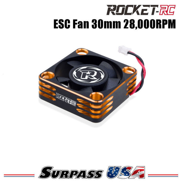 Rocket-RC Orange ESC 30mm Aluminum Cooling Fan 28,000 RPM SP-360004-03