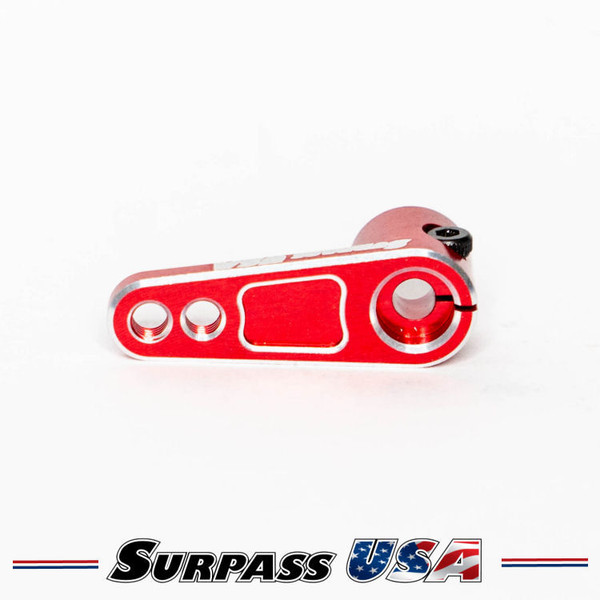 ASPEC Racing Raised Clamping Servo Horn Aluminum 25T Hole L 16/20mm (Red)
