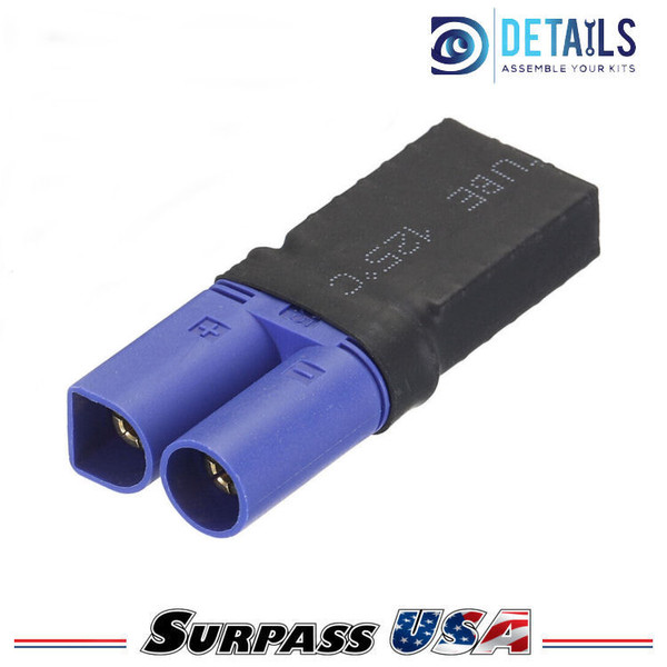 EC5 Male to TRX (Traxxas) Female Adapter for RC Lipo Batteries (1pc) DTSPHB-14