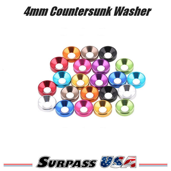Surpass USA 4mm (M4) Countersunk Washers (10pcs) DTGK01005
