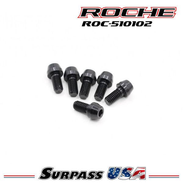 Roche - P12V, P12V2 M3x6mm Cap Head Wheel Screw, Black (510102)