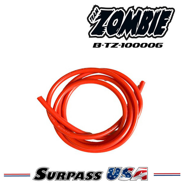 Team Zombie Silicon Wire 12 awg - Red (1 Meter) B-TZ-100006