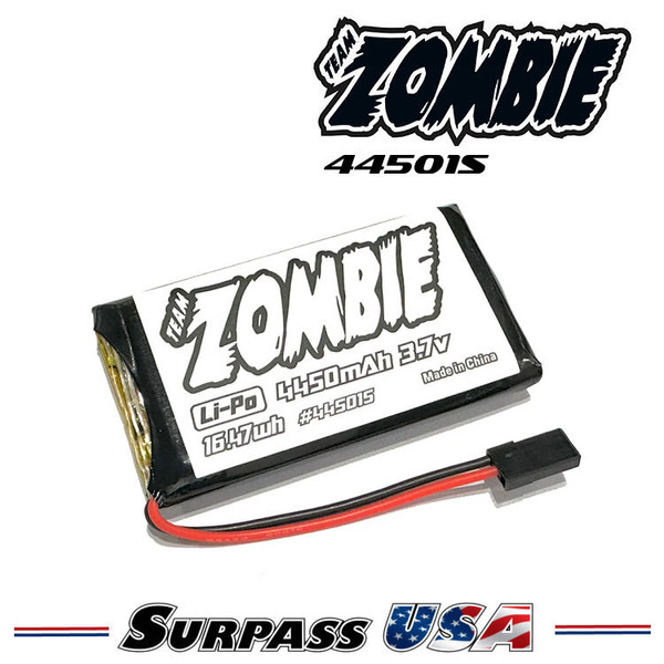 Team Zombie 4450mAh 3.7v Transmitter Pack Fits Sanwa M17 & MT5 44501S
