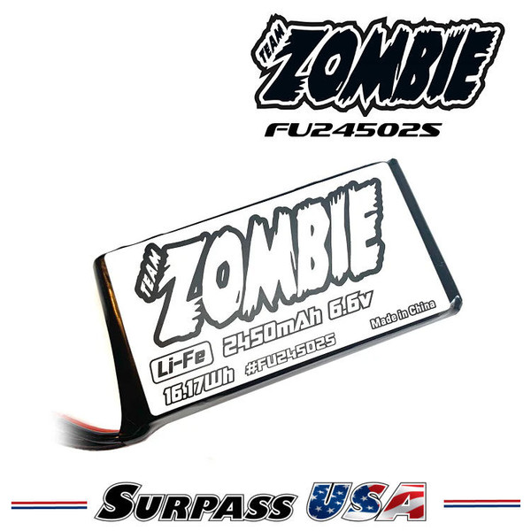 Team Zombie 2450mah 6.6V Transmitter Li-Fe for Futaba 7PX & 10PX FU24502S