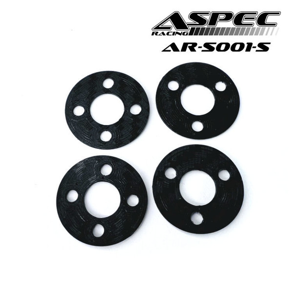 ASPEC Spur Gear Spacer Set 0.5mm & 1mm (3 & 4 Hole Pattern) 4pcs AR-S001-S