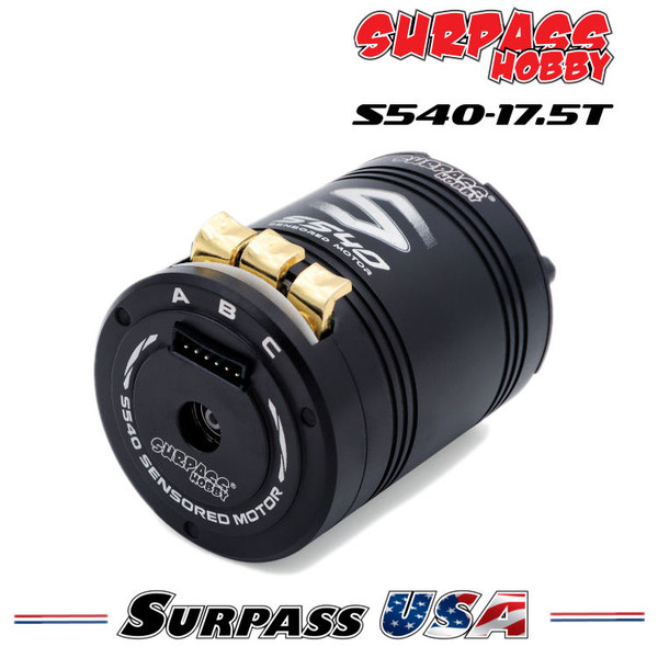 Surpass Hobby 1/10 S540 17.5t Fixed Timing Sensored Motor SP-454000-02-17.5