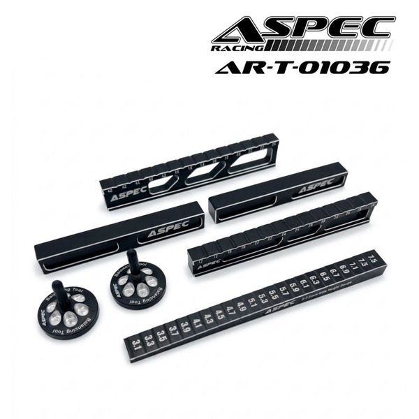 ASPEC Racing 1/12 & 1/10 Set-Up Tool Set Ride Height Droop Balance AR-T-01036
