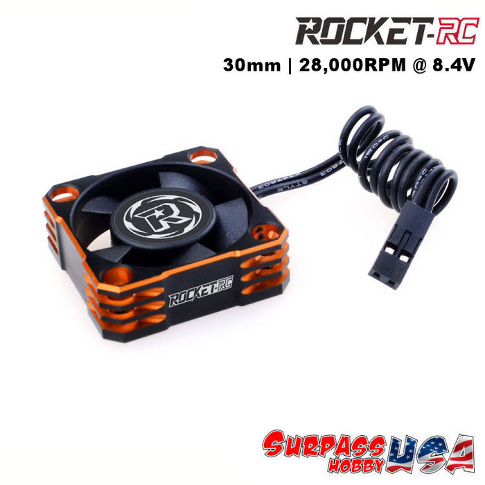 Rocket-RC V2 Orange 30mm Aluminum Cooling Fan SP-360003-13