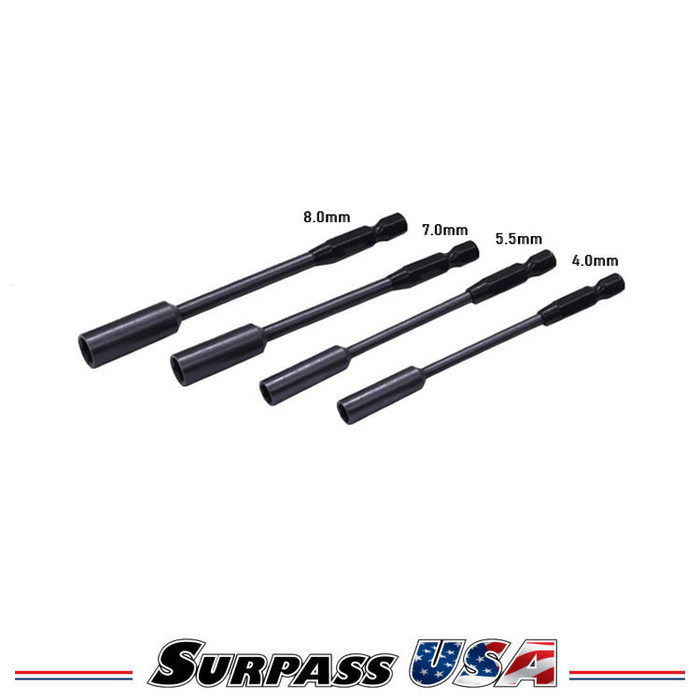 Surpass ASPEC Black-Ti 1/4" Box Wrench Driver Set SH-1202