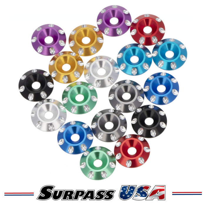 Surpass USA 1/10 LW Aluminum Wing Buttons 13mm (2)
