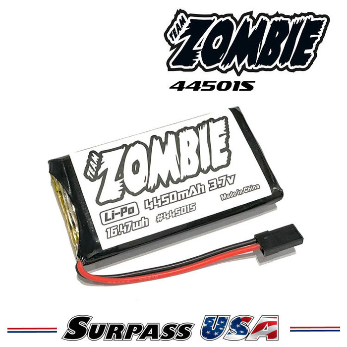 Team Zombie 4450mAh 3.7v Transmitter Pack Fits Sanwa M17 & MT5 44501S