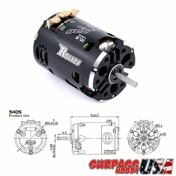 Rocket V3 4.0T Modified Sensored Brushless Motor