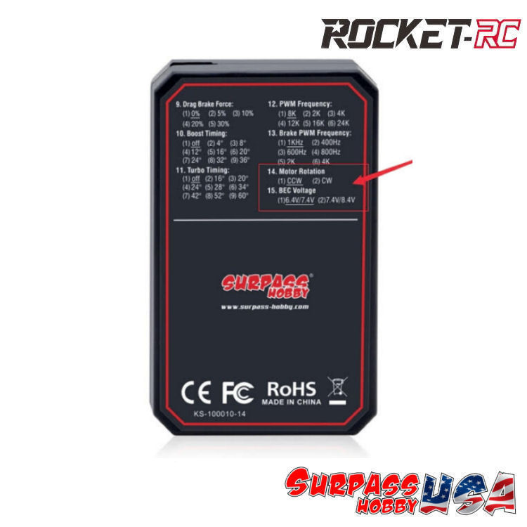 Surpass USA | Rocket-RC V2 LED Program Card for TS80 PRO ESC