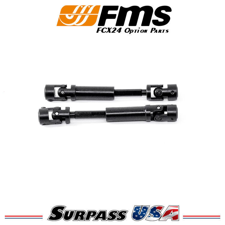 Surpass USA FMS 1/24 FCX24 Steel Universal Drive Shaft 2pcs DTFCX24003