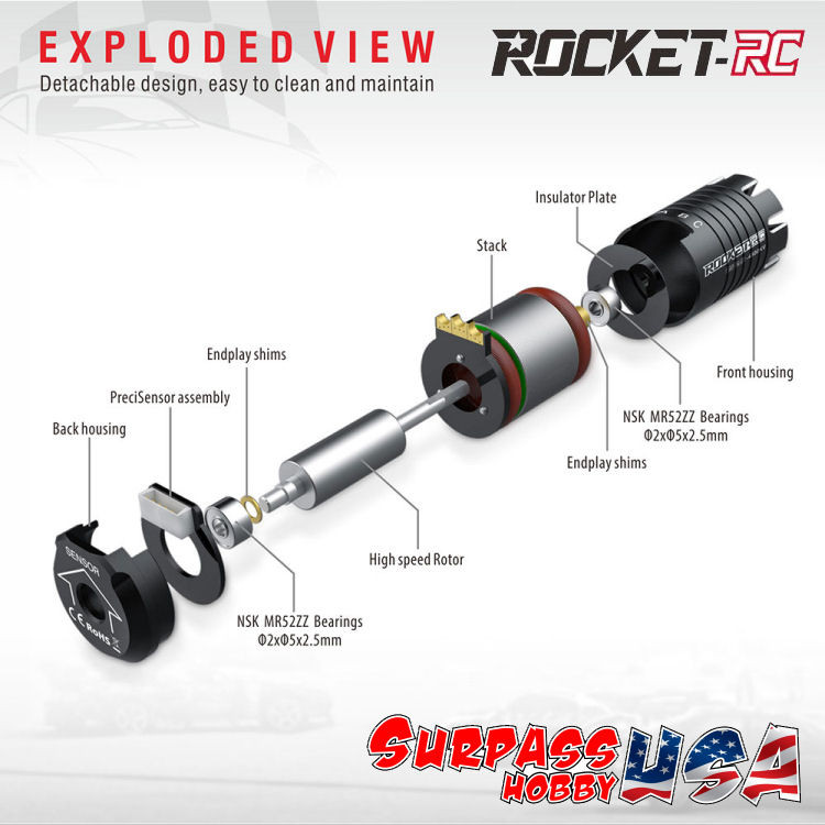 Surpass Hobby USA | Rocket-RC 1/28 Mini-Z Sensored Brushless