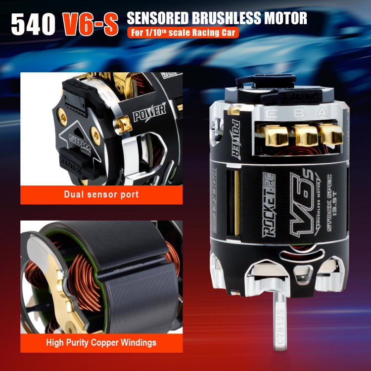 Surpass USA | Rocket-RC V6S SPEC 17.5T Sensored Brushless Motor SP
