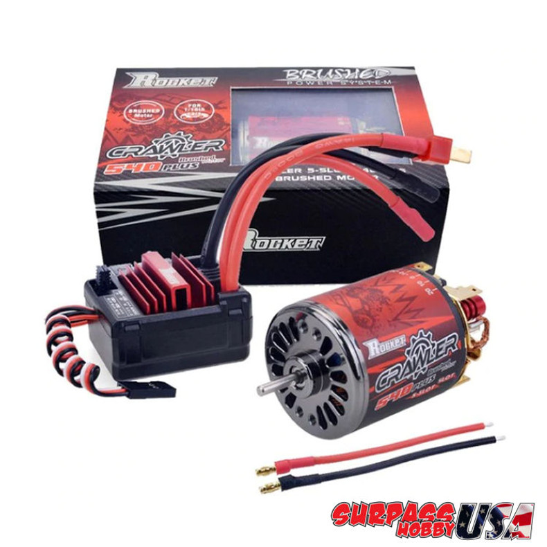 Rocket 540 Plus 5-Slot Brushed Crawler Motor/ESC Combo