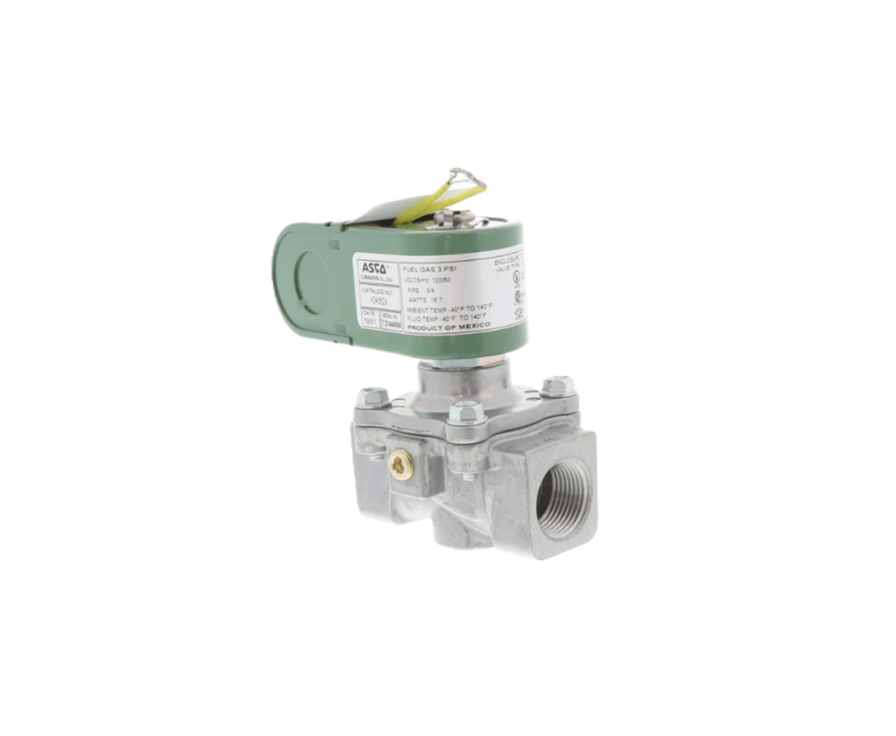 Asco K3A552V Solenoid Gas Valve, 3/4", 120V
