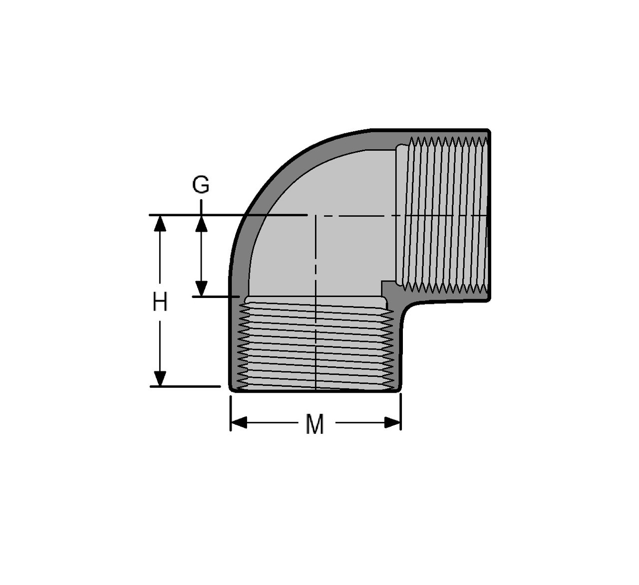 Spears 808-005C CPVC Elbow, 1/2" SCH 80, FPT - SPECS