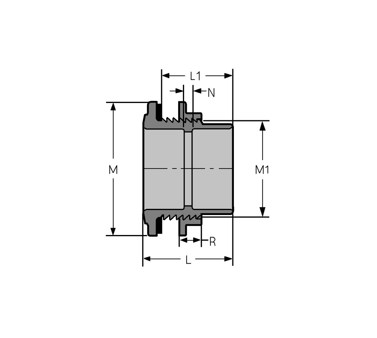 Spears 8170-012C CPVC, Tank Adaptor, 1-1/4", SCH 80, SOC - Specs