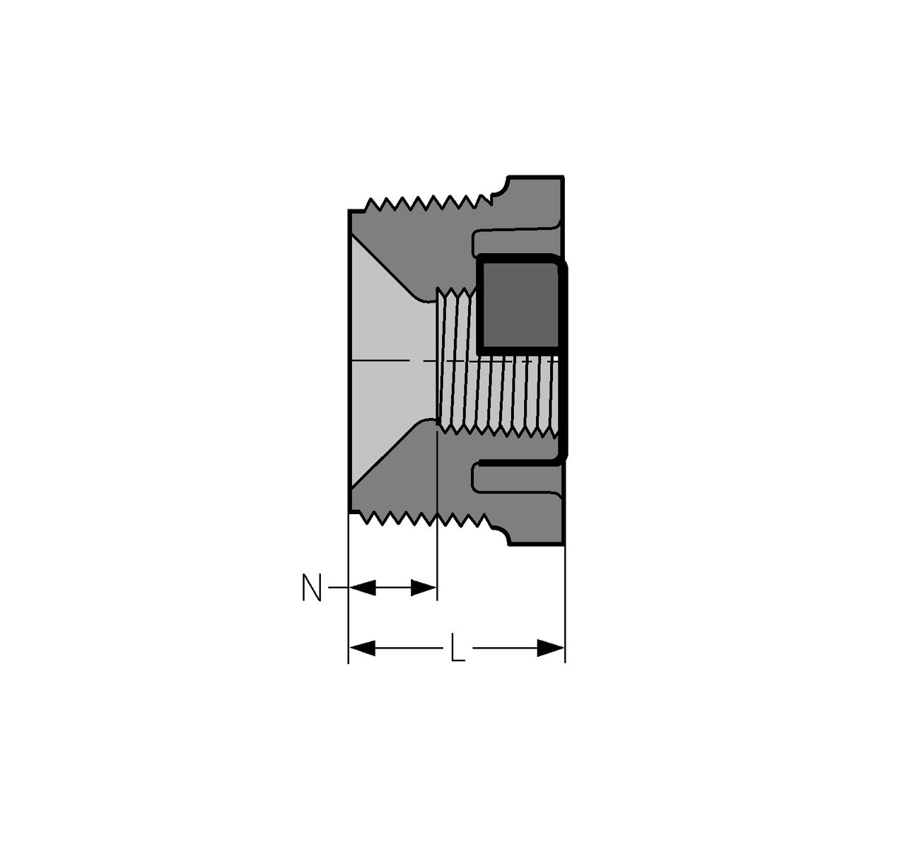 Spears 839-420CSR CPVC Bushing, 4" x 2", SCH 80, MPT