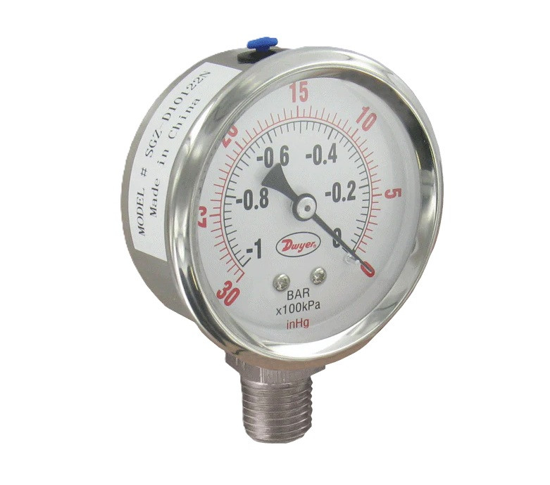Dwyer SGZ-D10322N-GF Fluid Filled Pressure Gauge