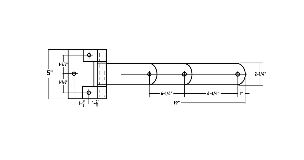 Polar 319 Laminated Hinges, 19"